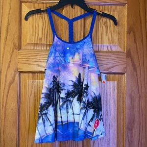 Palm Tree Shoulder Top